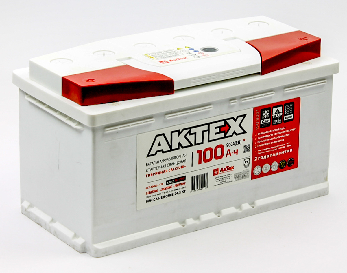 Аккумулятор автомобильный АКТЕХ АТК 100-3-L 100Ah (п.п.)