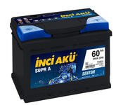 Аккумулятор автомобильный INCI AKU Supr A 60RS (низкий) 540 А обр. пол. 60 Ач (LB2 060 054 013)