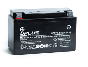 Мото аккумулятор Leoch UPLUS Nano Gel HPG7B-4 (YT7B, GT7B-B) 6,5Ah (п.п.)