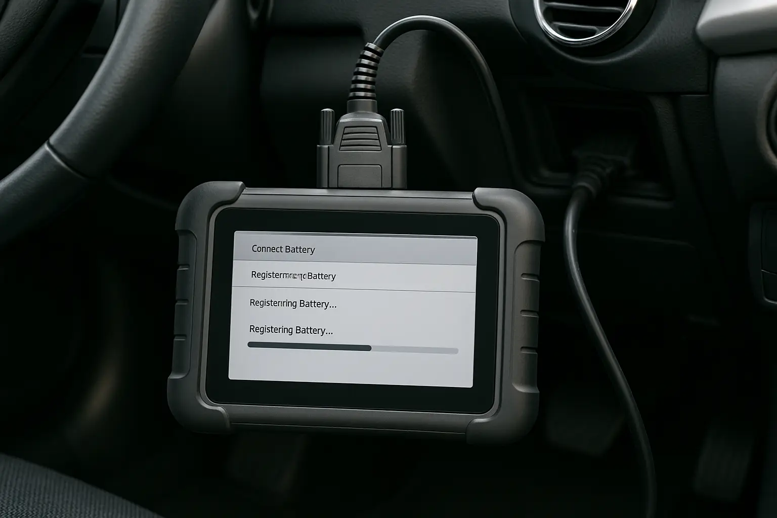 Подключение диагностического сканера к OBD2 разъему автомобиля