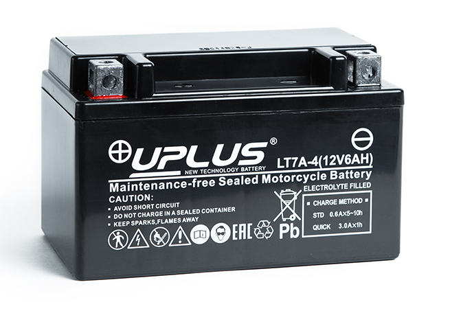 Мото аккумулятор Leoch UPLUS SuperStart LT7A-4 (YTX7A, 12N7E-B) 6Ah (п.п.)